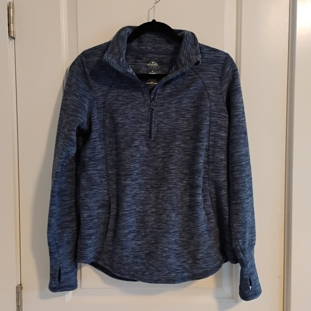 St. John's Bay Active Top Zip Blue Pullover Women's Size S